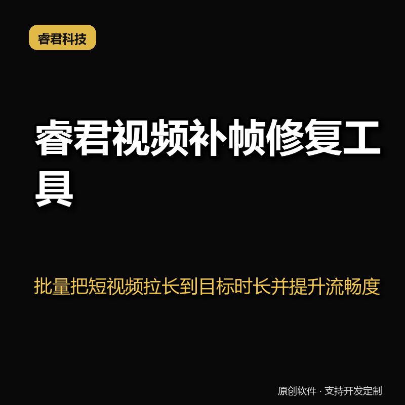 睿君视频补帧修复工具