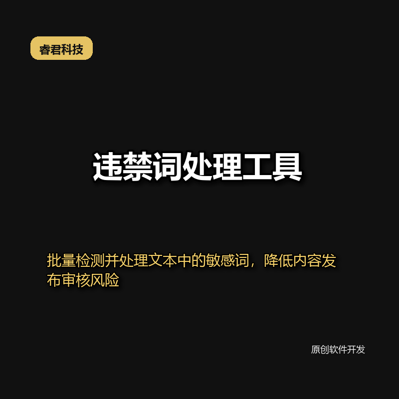 睿君视频违禁词处理工具