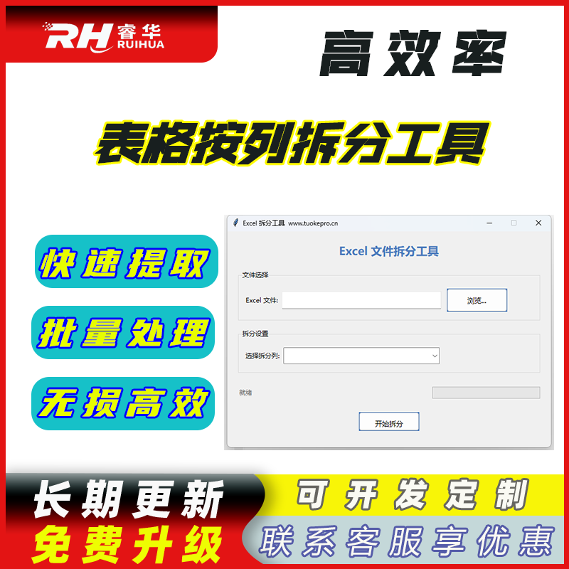 表格按列拆分工具