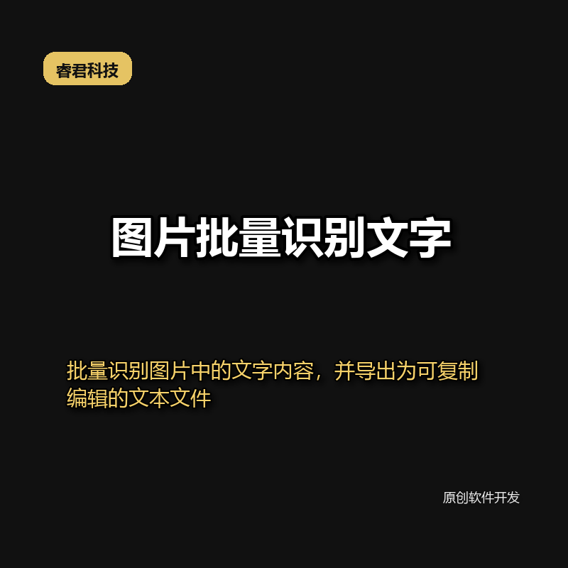 睿君图片批量转文字-图片识别文字