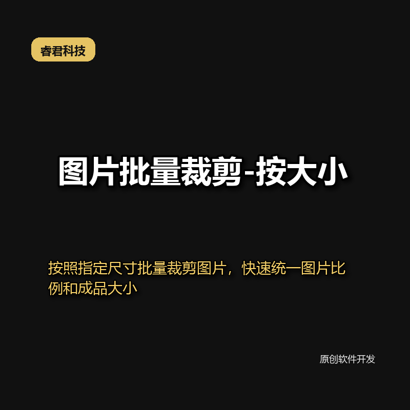 睿君图片批量裁剪-按大小