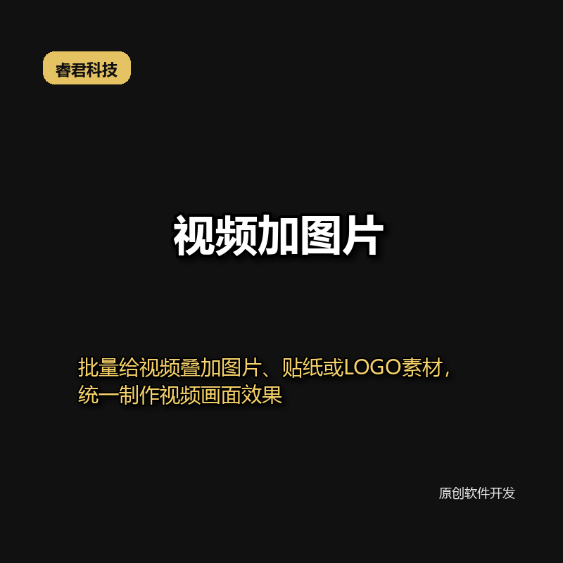 睿君批量给视频添加图片