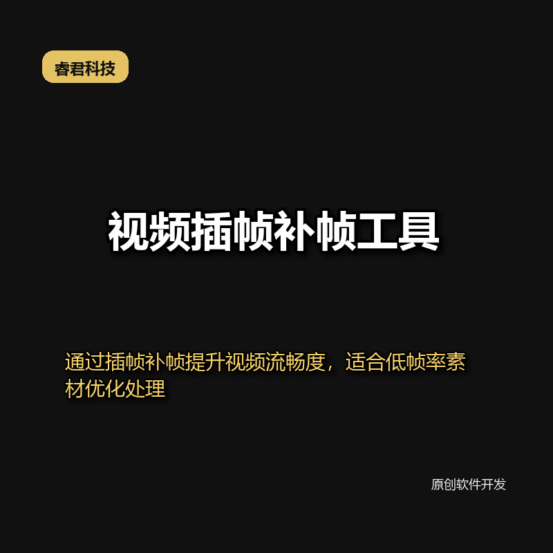 睿君视频补帧修复工具