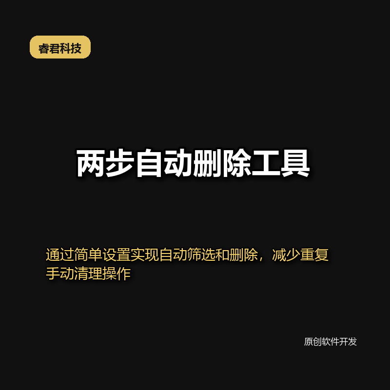 睿君两步自动删除工具